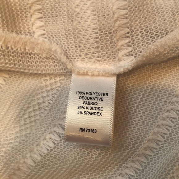 Cupio Lightweight Open Front High Low Flowy White Knit Cardigan Women’s Small - Picture 10 of 16